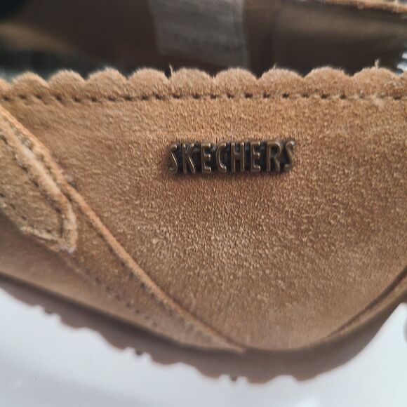 Skechers Womens 45993 Taupe Suede Leather Mary Jane Comfort Shoes US  Size 7.5 - Picture 6 of 10